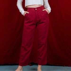 Big Bud Press petite cranberry work pants